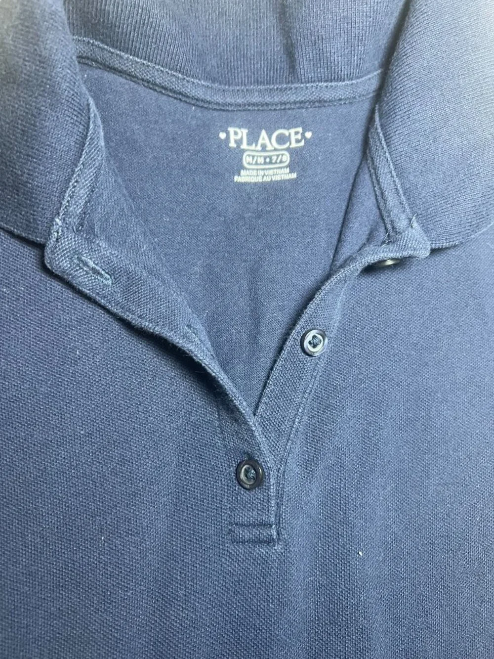 The Children's Place Girls Navy Blue Polo Dress, size 7/8.